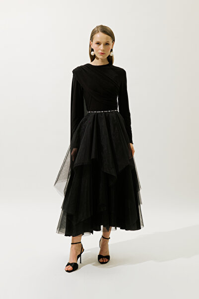 Manuka Emilia Layered Tulle Skirt Black