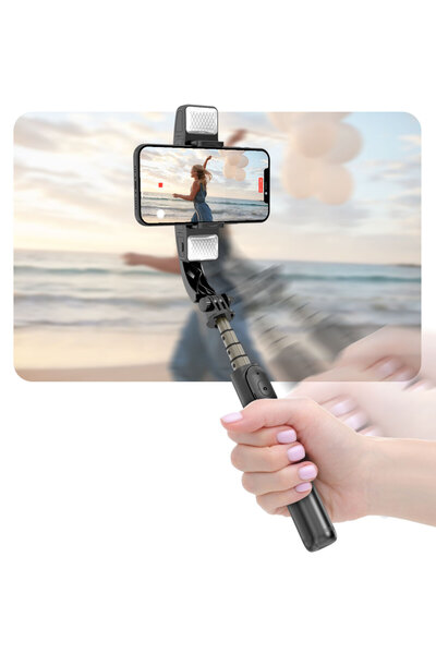 OEM Stabilizator Gimbal pentru Smartphone și GoPro cu lumină LED duală