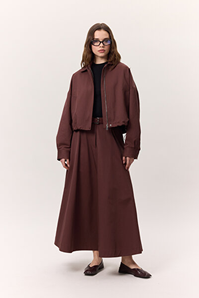 Manuka Μπουφάν Claret Red με φερμουάρ -Premium Quality-