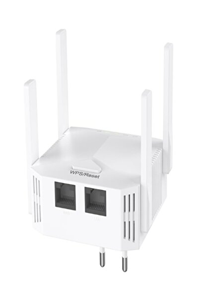 qasul TX01 WiFi Sinyal Güçlendirici - 1200 Mbps 4 Antenli, WAN/LAN Portlu, Tak Çalıştır Modem Güçlendirici