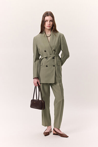 Manuka Belted Double Breasted Blazer Jacket Çağla
