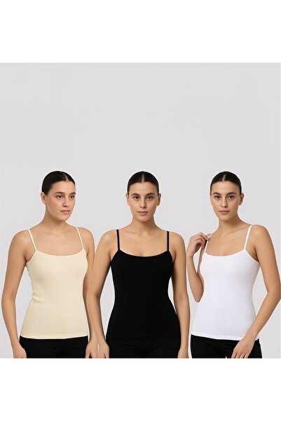 Clara Butik 3 Πακέτο Basic String Tank Top