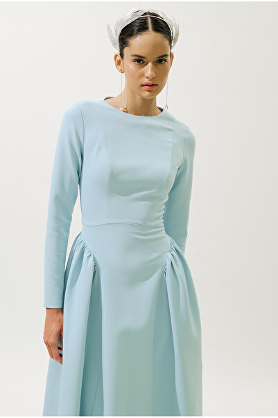 Manuka LORA ABİYE ELBİSE MAVİ