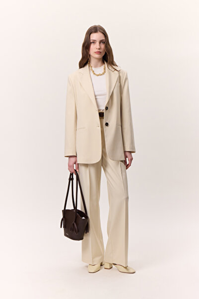 Manuka GENİŞ PAÇALI PALAZZO PANTOLON VANİLYA