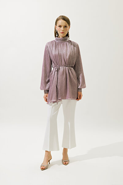 Manuka Shiny Tunic with Volan Lila