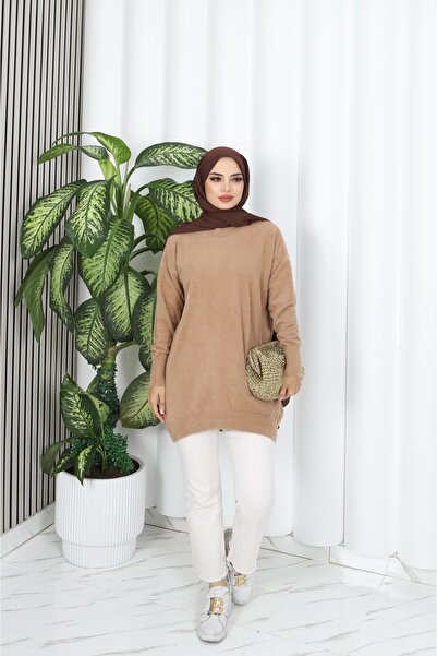 NİSUM MODA NİSUM SAKALLI İPLİ OVAL KESİM TUNİK