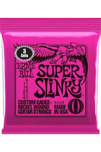Ernie Ball P03223 Super Slinky Electro Wire Set 3 Pack