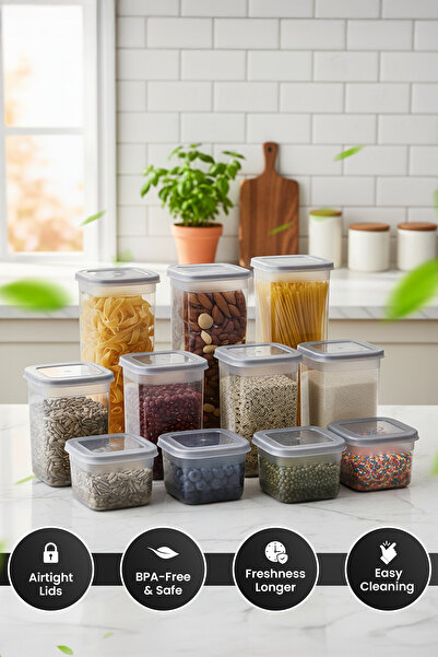 ORGANİZERS 12pcs Airtight Food Storage Containers with Lids – BPA Free