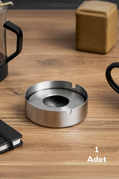 Porsima Te-136 Нержавіюча сталь Металева попільничка - Попільничка з кришкою,...