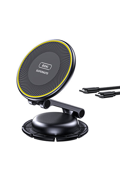 Aohi Superauto Kablosuz Magsafe Araç Içi Şarjı, Mıknatıslı Şarj Cihazı, 15w H...