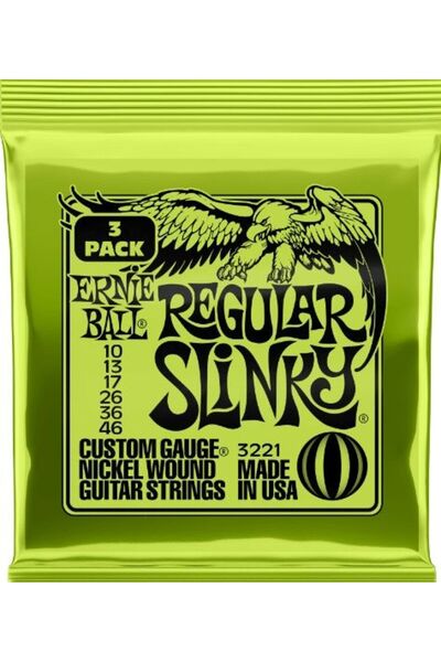 Ernie Ball Ernieball P03221 REGULAR SLINKY 3 PACK Sârmă electrică (pachet de 3)