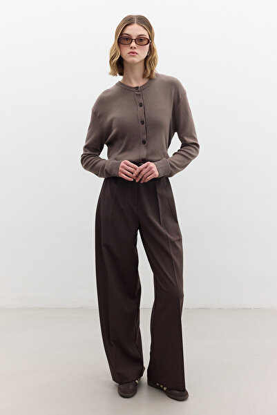 Manuka YUMUŞAK DOKULU TRİKO HIRKA VİZON