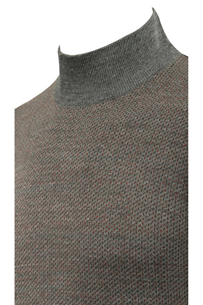 Çizgi Triko Чоловічий напіврибальський казак з візерунком, класичний крій, сталева в'язка