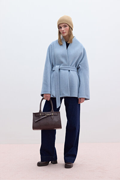 Manuka Kék kimonó stílusú kesudió kabát