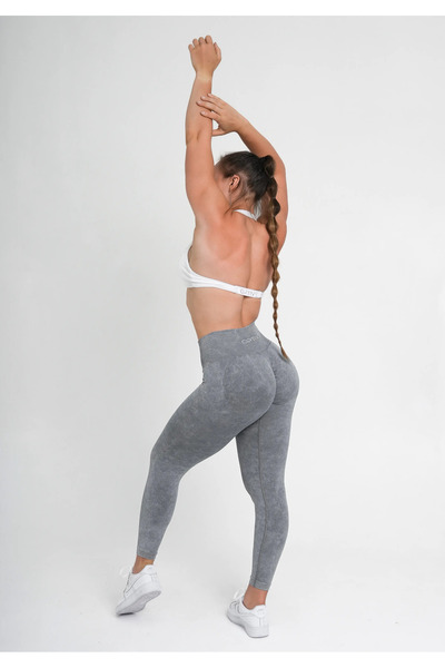 baim Bezešvé sportovní legíny s push-up efektem a vzorem x Scrunch