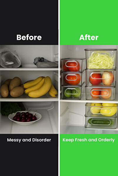 ORGANİZERS 6pcs Refrigerator Storage Bins – BPA Free