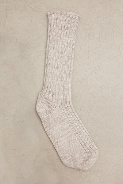 Manuka Beige Thick Winter Socks