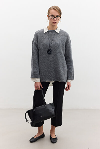 Manuka Anthracite Color Oversize Sweater