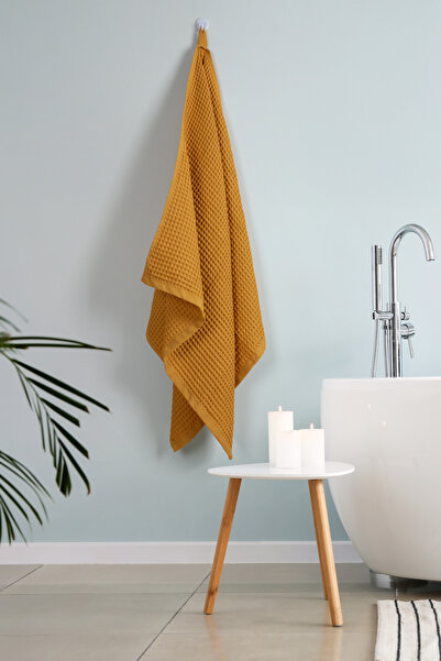 Püskül Tekstil Розкішний банний рушник 1 шт., вафельне плетіння, 100% бавовна, висока якість, швидковисихаючі банні рушники