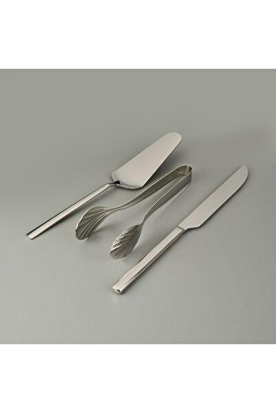Hisar Milano 3 Piece Serving Tongs Set - Inox