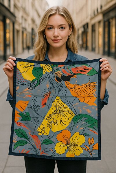 Axesoire 13464 Φουλάρι μπαντάνα με λουλούδια