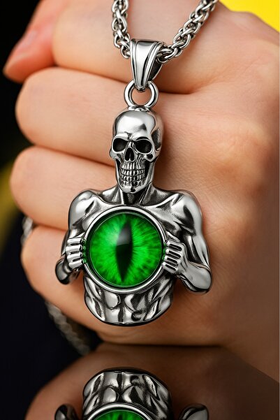 voyageaccessory Dragon Eye New Season Skull Necklace in Vibrant Colors