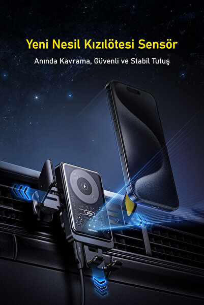 Aohi Superauto Araç İçi Şarjı, 15W Hızlı Şarj Aleti, Siyah