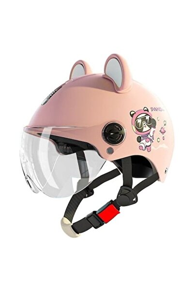 OEM Cască de bicicletă pentru copii - Model Panda roz cu vizieră de protecție...
