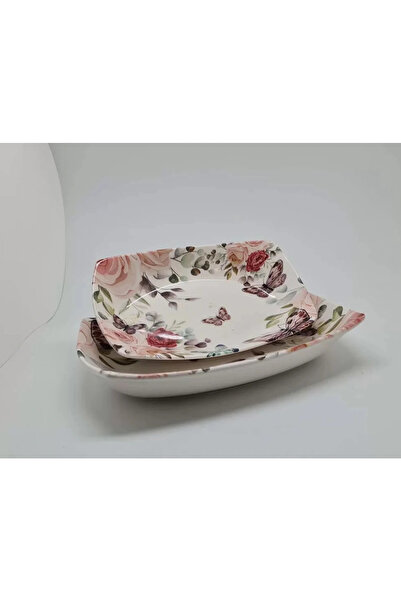 Panayır Home Digital Printed 2-Piece Rectangular Boat Plate