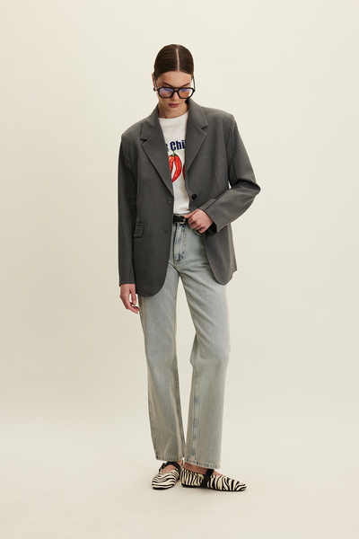 Manuka KLASİK KESİM BLAZER CEKET GRİ