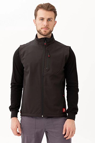 PayBuy Softshell Men's Vest Winter Work Safety Salina Comfortable Fit Zippered Suitable for Daily Use