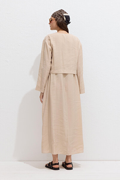 Manuka Μπεζ Modal Μπλούζα - Με Κουμπιά