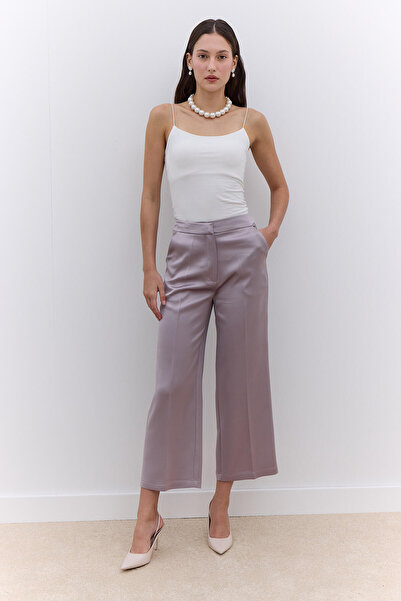 Manuka Mink Satin Straight Leg Trousers