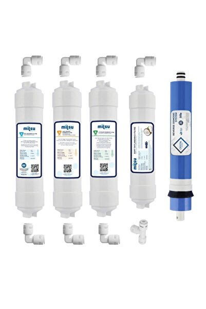 MİLSUART Kapalı Kasa Su Arıtma Cihazı 5li Filtresi Standart Membran Set