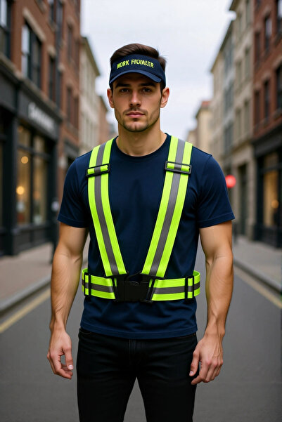 PayBuy Neon Warning Vest Safety Belt Vest with Buckle Practical Flexible Fabric