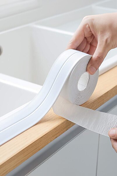 MAROKEN Su Sızdırmaz Geçirmez Bant Lavabo Küvet Tezgah Kenar Bandı Banyo Mutf...