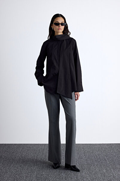 Manuka Prémiová černá košile - detail šátku