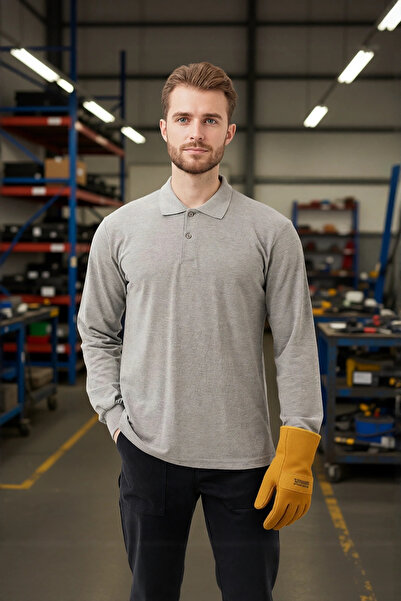 PayBuy تي شيرت بولو بأكمام طويلة، قميص Melange للسلامة في العمل Gaura