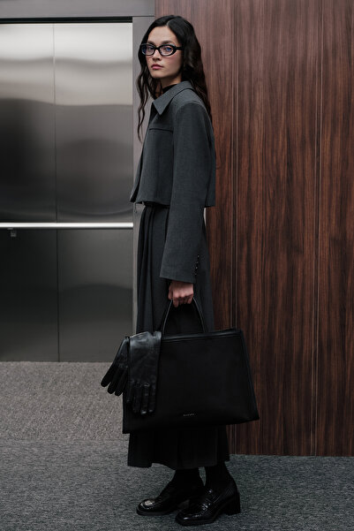 Manuka GENİŞ PİLELİ ETEK ANTRASİT