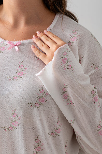 nisaNCa Long Sleeve Plus Size Women's Pajama Set- Floral Print Pajamas - Pinterest Basic Women's Pajamas