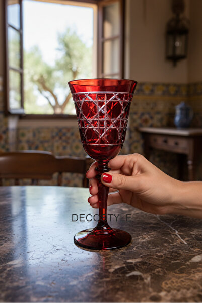 DECOSTYLE Gloria El Kesmesi Renkli Kadeh Bardak 270 cc