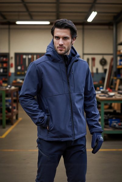 PayBuy Softshell Erkek Mont Su Geçirmez Kapüşonlu Outdoor 350 Flam2 Fiyort Rüzgar Günlük