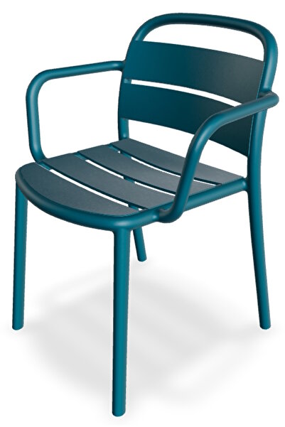 Papatya Balat Koltuk Marmara Mavisi - Plastik Bahçe Balkon Mutfak Sandalyesi