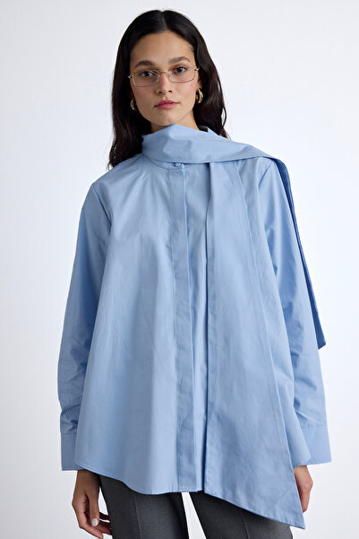 Manuka Modrá košile Premium - Detail šátku