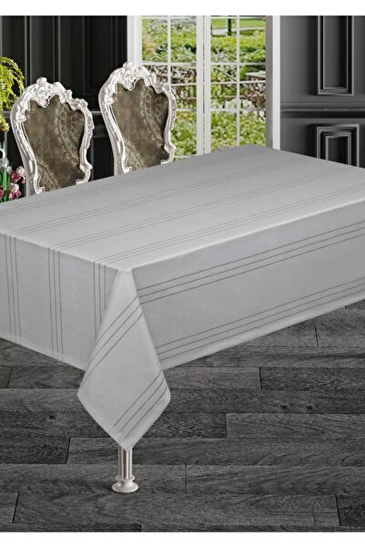 Sivalde مفرش طاولة طعام رمادي من القماش المخطط من Colber