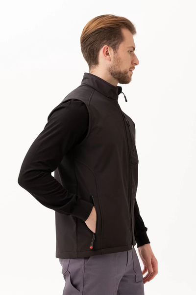 PayBuy Softshell Men's Vest Winter Work Safety Salina Comfortable Fit Zippered Suitable for Daily Use