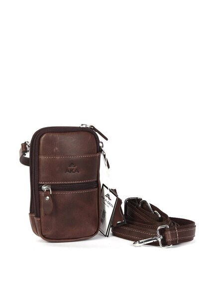 Aka Deri Crazy Brown Hand and Shoulder Bag 345 110