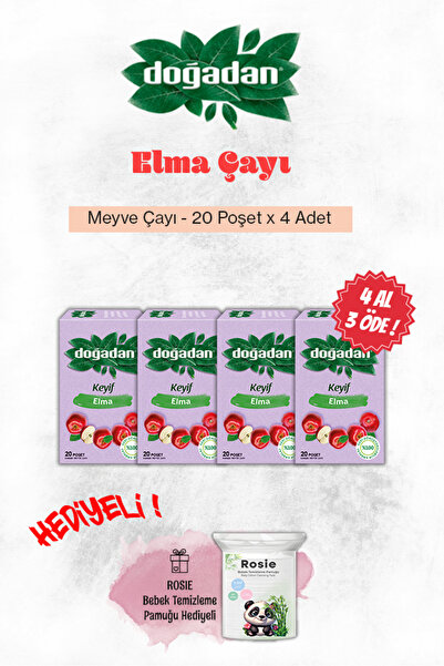 Doğadan Elma Çayı 20'li 4 Al 3 Öde Ve Rosie Pamuk