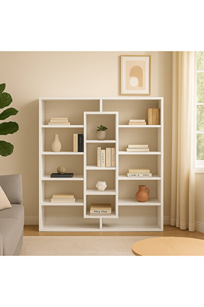 Dekorister Ample Kitaplık Beyaz