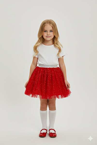 Ma Miss Armina Girl's Printed 23 April 29 October 19 May Wedding Birthday and Party Tulle Tutu Skirt